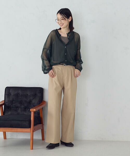 COMME CA ISM / コムサイズム シャツ・ブラウス | 【オンライン・店舗限定】シアーシャツ＋タンクトップ | 詳細11