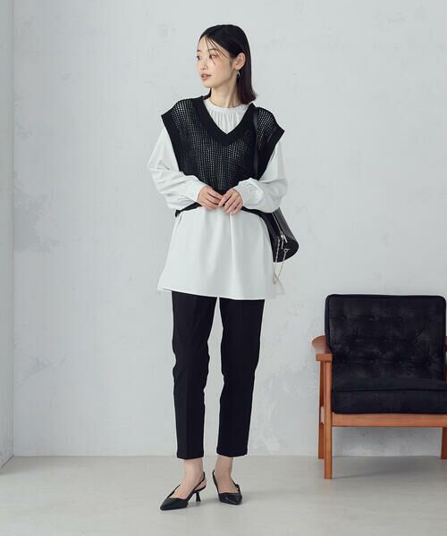 COMME CA ISM / コムサイズム ベスト | 【セットアイテム】ベスト＋ブラウス | 詳細1