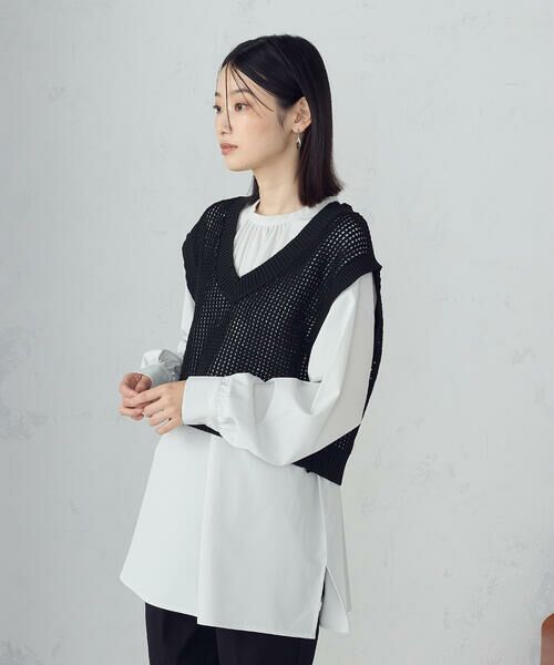 COMME CA ISM / コムサイズム ベスト | 【セットアイテム】ベスト＋ブラウス | 詳細3