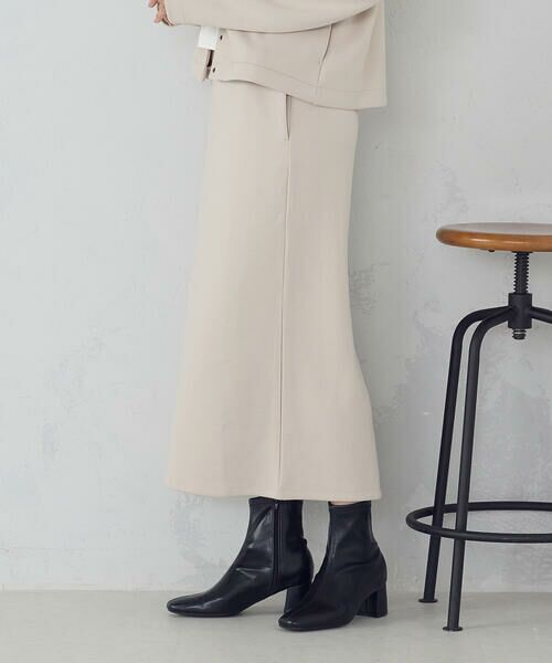 COMME CA ISM / コムサイズム ロング・マキシ丈スカート | 【新色追加】ダンボールニット ナロースカート / セットアップ対応 | 詳細14
