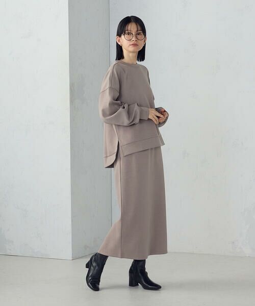 COMME CA ISM / コムサイズム ロング・マキシ丈スカート | 【新色追加】ダンボールニット ナロースカート / セットアップ対応 | 詳細18