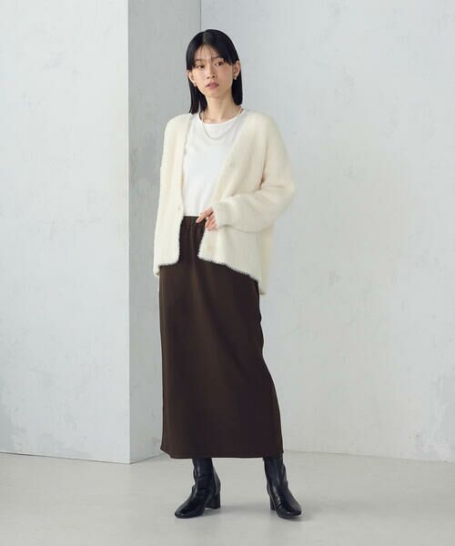 COMME CA ISM / コムサイズム ロング・マキシ丈スカート | 【新色追加】ダンボールニット ナロースカート / セットアップ対応 | 詳細23