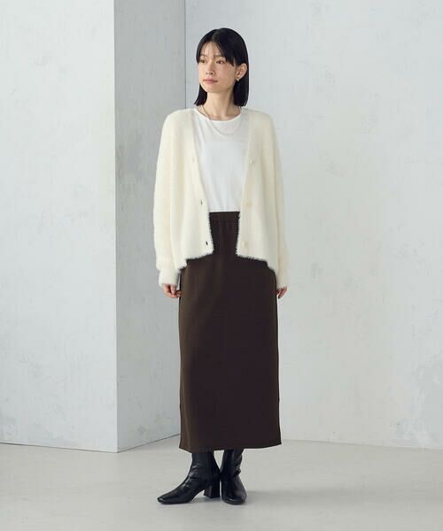 COMME CA ISM / コムサイズム ロング・マキシ丈スカート | 【新色追加】ダンボールニット ナロースカート / セットアップ対応 | 詳細24