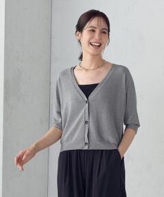 COMME CA ISM / コムサイズム カーディガン・ボレロ | クロップド ラメ ドルマンシルエット カーディガン