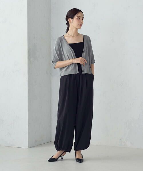 COMME CA ISM / コムサイズム カーディガン・ボレロ | クロップド ラメ ドルマンシルエット カーディガン | 詳細1