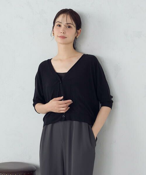 COMME CA ISM / コムサイズム カーディガン・ボレロ | クロップド ラメ ドルマンシルエット カーディガン | 詳細8