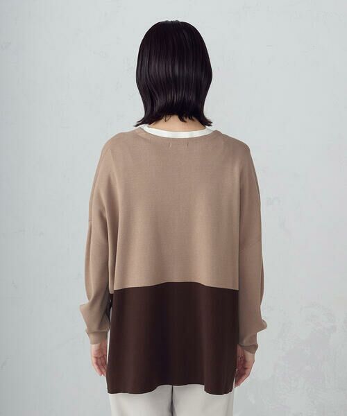 COMME CA ISM / コムサイズム カーディガン・ボレロ | バイカラー ポンチョカーディガン | 詳細15