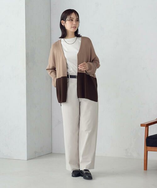 COMME CA ISM / コムサイズム カーディガン・ボレロ | バイカラー ポンチョカーディガン | 詳細10
