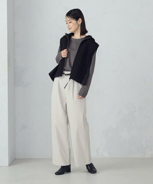 COMME CA ISM / コムサイズム カットソー | 裾スリット ロングＴシャツ | 詳細19