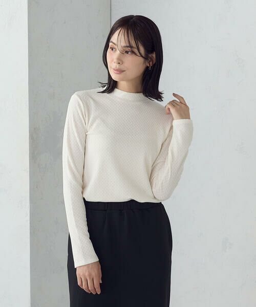 COMME CA ISM / コムサイズム カットソー | プチハイネック ロングTシャツ | 詳細3