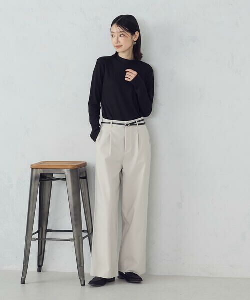 COMME CA ISM / コムサイズム カットソー | プチハイネック ロングTシャツ | 詳細11
