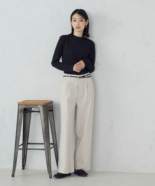 COMME CA ISM / コムサイズム カットソー | プチハイネック ロングTシャツ | 詳細12