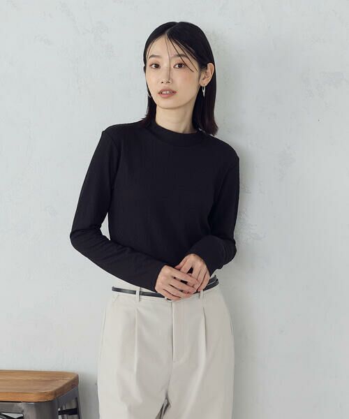 COMME CA ISM / コムサイズム カットソー | プチハイネック ロングTシャツ | 詳細13