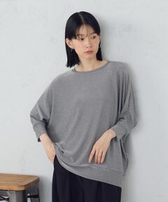 COMME CA ISM / コムサイズム カットソー | ラメドルマン コクーンシルエットカットソー