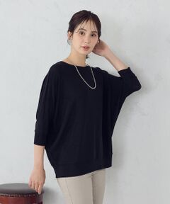 COMME CA ISM / コムサイズム カットソー | ラメドルマン コクーンシルエットカットソー