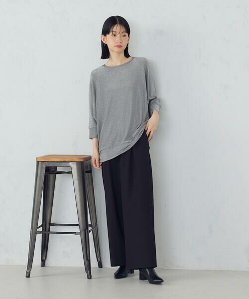 COMME CA ISM / コムサイズム カットソー | ラメドルマン コクーンシルエットカットソー | 詳細1