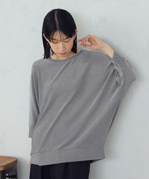 COMME CA ISM / コムサイズム カットソー | ラメドルマン コクーンシルエットカットソー | 詳細4