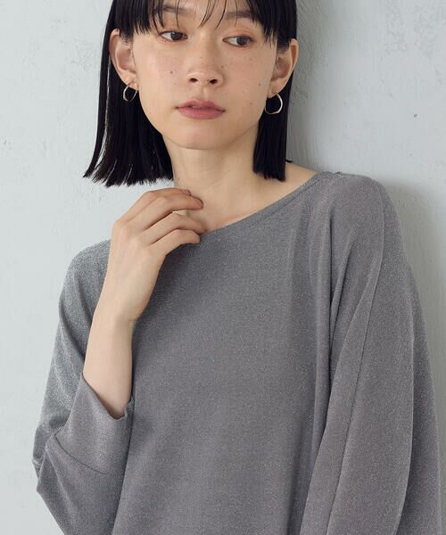 COMME CA ISM / コムサイズム カットソー | ラメドルマン コクーンシルエットカットソー | 詳細5