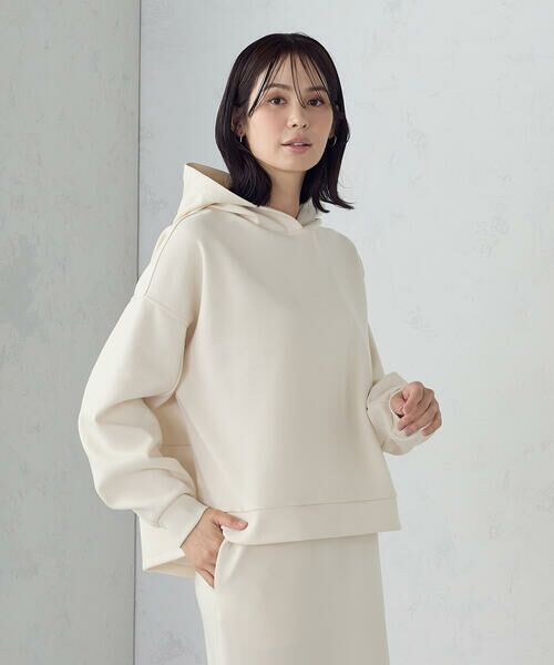 COMME CA ISM/コムサイズム ダンボールニット パーカ / セットアップ対応 アイボリー XL COMME CA ISM/コムサイズム ダンボールニット パーカ / セットアップ対応 アイボリー XL