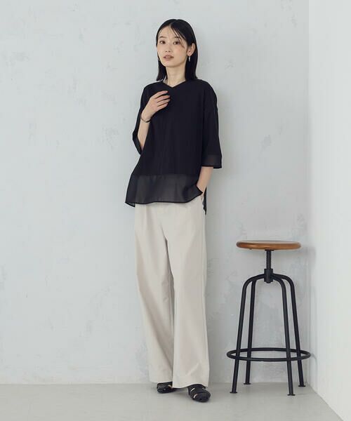 COMME CA ISM / コムサイズム カットソー | シアーコンビ カットソー | 詳細2