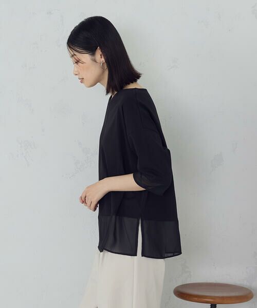 COMME CA ISM / コムサイズム カットソー | シアーコンビ カットソー | 詳細4