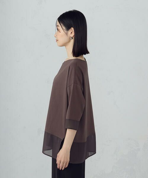 COMME CA ISM / コムサイズム カットソー | シアーコンビ カットソー | 詳細11