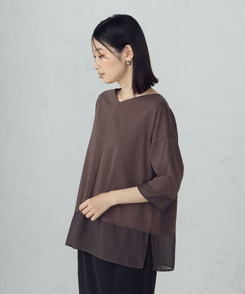 COMME CA ISM / コムサイズム カットソー | シアーコンビ カットソー | 詳細9