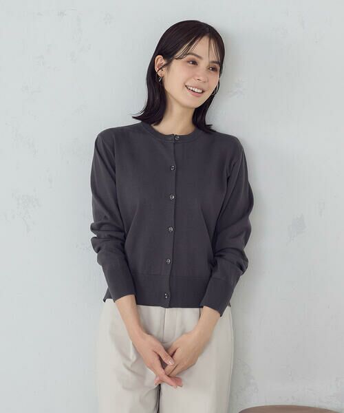 COMME CA ISM / コムサイズム カーディガン・ボレロ | 【マシンウォッシャブル】ベーシック クルーネックカーディガン | 詳細12
