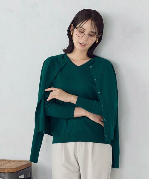 COMME CA ISM / コムサイズム カーディガン・ボレロ | 【マシンウォッシャブル】ベーシック クルーネックカーディガン | 詳細20