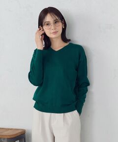 SEV 緑色 セーター SEV 緑色 セーター LACーVERT ニット セーター マルチミックス