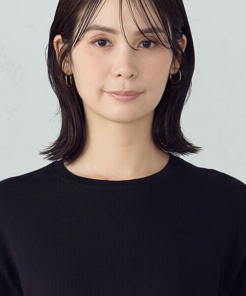 COMME CA ISM / コムサイズム ニット・セーター | シアー切り替え７分袖ニット / セットアップ対応 | 詳細7