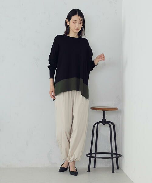 COMME CA ISM / コムサイズム ニット・セーター | バイカラー クルーネックポンチョニット | 詳細5