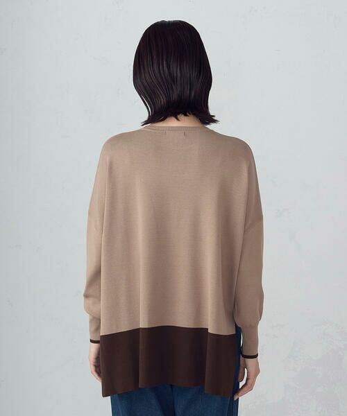 COMME CA ISM / コムサイズム ニット・セーター | バイカラー クルーネックポンチョニット | 詳細14