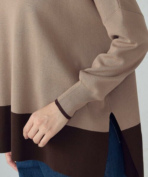 COMME CA ISM / コムサイズム ニット・セーター | バイカラー クルーネックポンチョニット | 詳細16