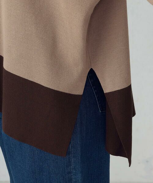 COMME CA ISM / コムサイズム ニット・セーター | バイカラー クルーネックポンチョニット | 詳細17