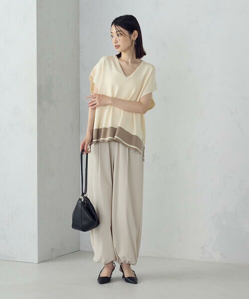 COMME CA ISM / コムサイズム ベスト | バイカラー オーバーサイズベスト | 詳細2