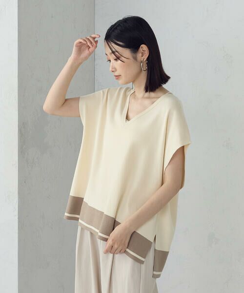 COMME CA ISM / コムサイズム ベスト | バイカラー オーバーサイズベスト | 詳細4