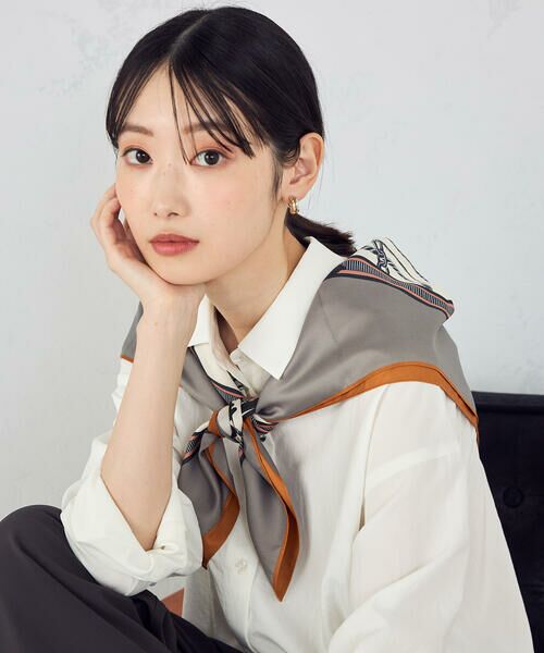 COMME CA ISM / コムサイズム マフラー・ショール・スヌード・ストール | 【リバーシブル】タッセル大判スカーフ | 詳細1