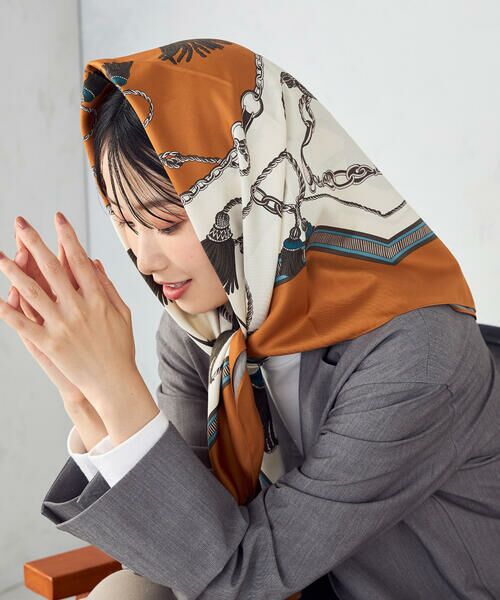 COMME CA ISM / コムサイズム マフラー・ショール・スヌード・ストール | 【リバーシブル】タッセル大判スカーフ | 詳細10