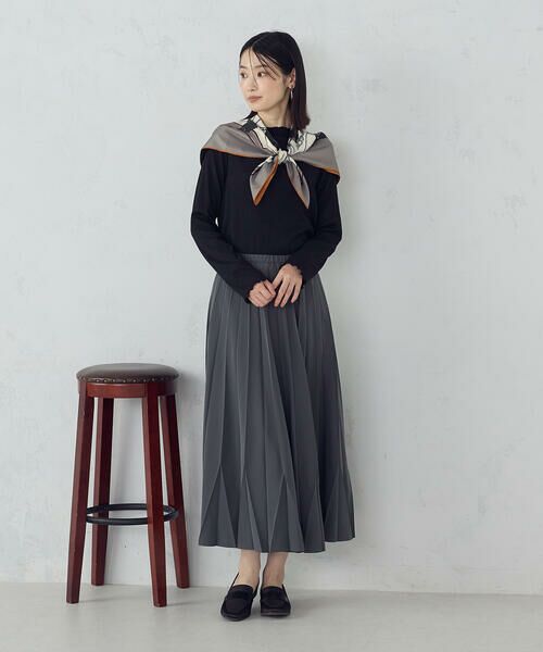 COMME CA ISM / コムサイズム マフラー・ショール・スヌード・ストール | 【リバーシブル】タッセル大判スカーフ | 詳細11