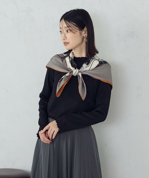 COMME CA ISM / コムサイズム マフラー・ショール・スヌード・ストール | 【リバーシブル】タッセル大判スカーフ | 詳細12