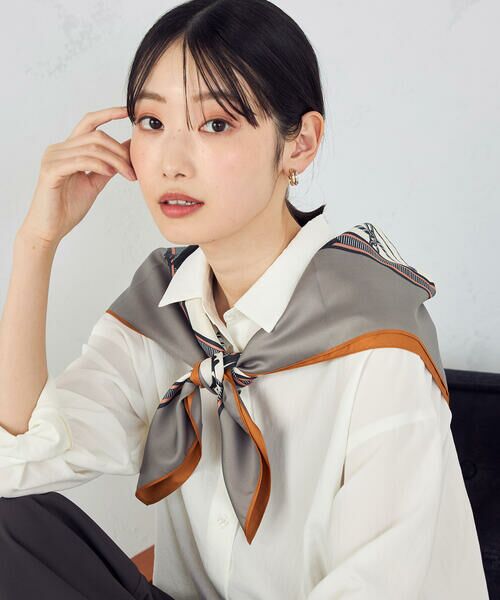 COMME CA ISM / コムサイズム マフラー・ショール・スヌード・ストール | 【リバーシブル】タッセル大判スカーフ | 詳細3