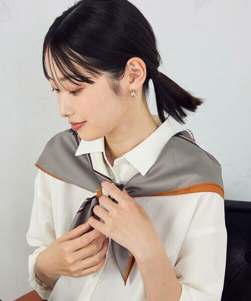 COMME CA ISM / コムサイズム マフラー・ショール・スヌード・ストール | 【リバーシブル】タッセル大判スカーフ | 詳細4