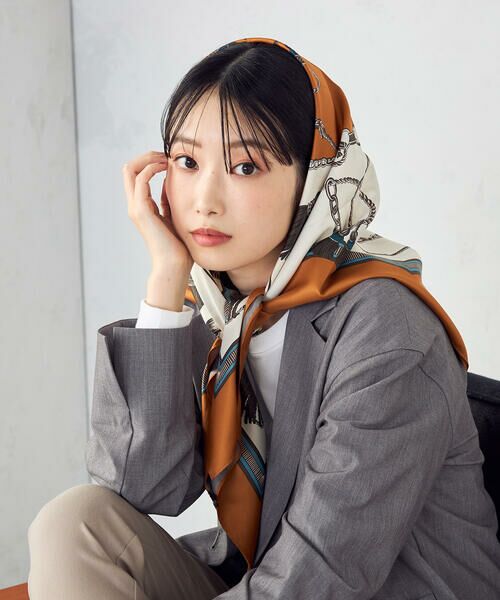 COMME CA ISM / コムサイズム マフラー・ショール・スヌード・ストール | 【リバーシブル】タッセル大判スカーフ | 詳細8