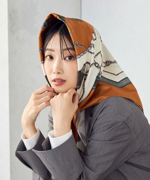 COMME CA ISM / コムサイズム マフラー・ショール・スヌード・ストール | 【リバーシブル】タッセル大判スカーフ | 詳細9