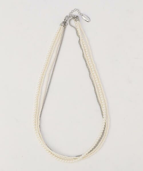 COMME CA ISM / コムサイズム ネックレス・ペンダント・チョーカー | 3WAY プラスチックパール＆チェーンネックレス | 詳細2