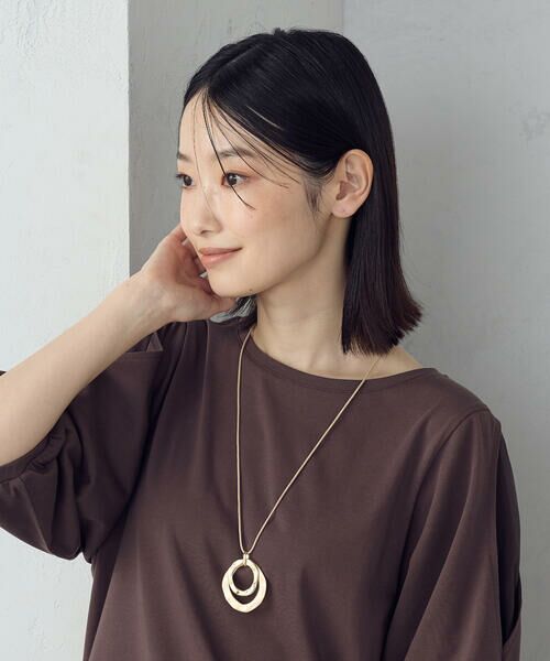 COMME CA ISM / コムサイズム ネックレス・ペンダント・チョーカー | ダブルリング スライドネックレス | 詳細1