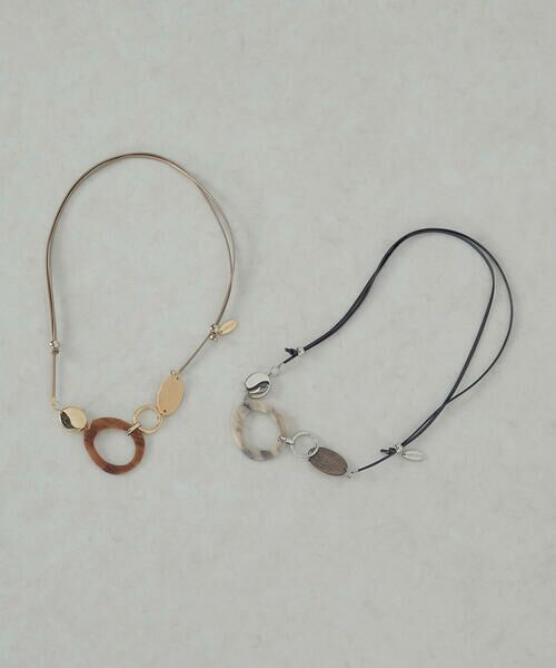 COMME CA ISM / コムサイズム ネックレス・ペンダント・チョーカー | ミックスパーツ スライドネックレス | 詳細5