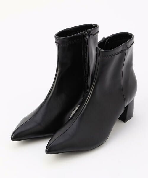 COMME CA ISM / コムサイズム ブーツ（ロング丈） | ポインテッドトゥ　ショートストレッチブーツ | 詳細4