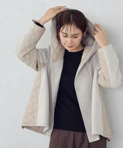 COMME CA ISM / コムサイズム ブルゾン | スエード調ジャージー×キルティングブルゾン